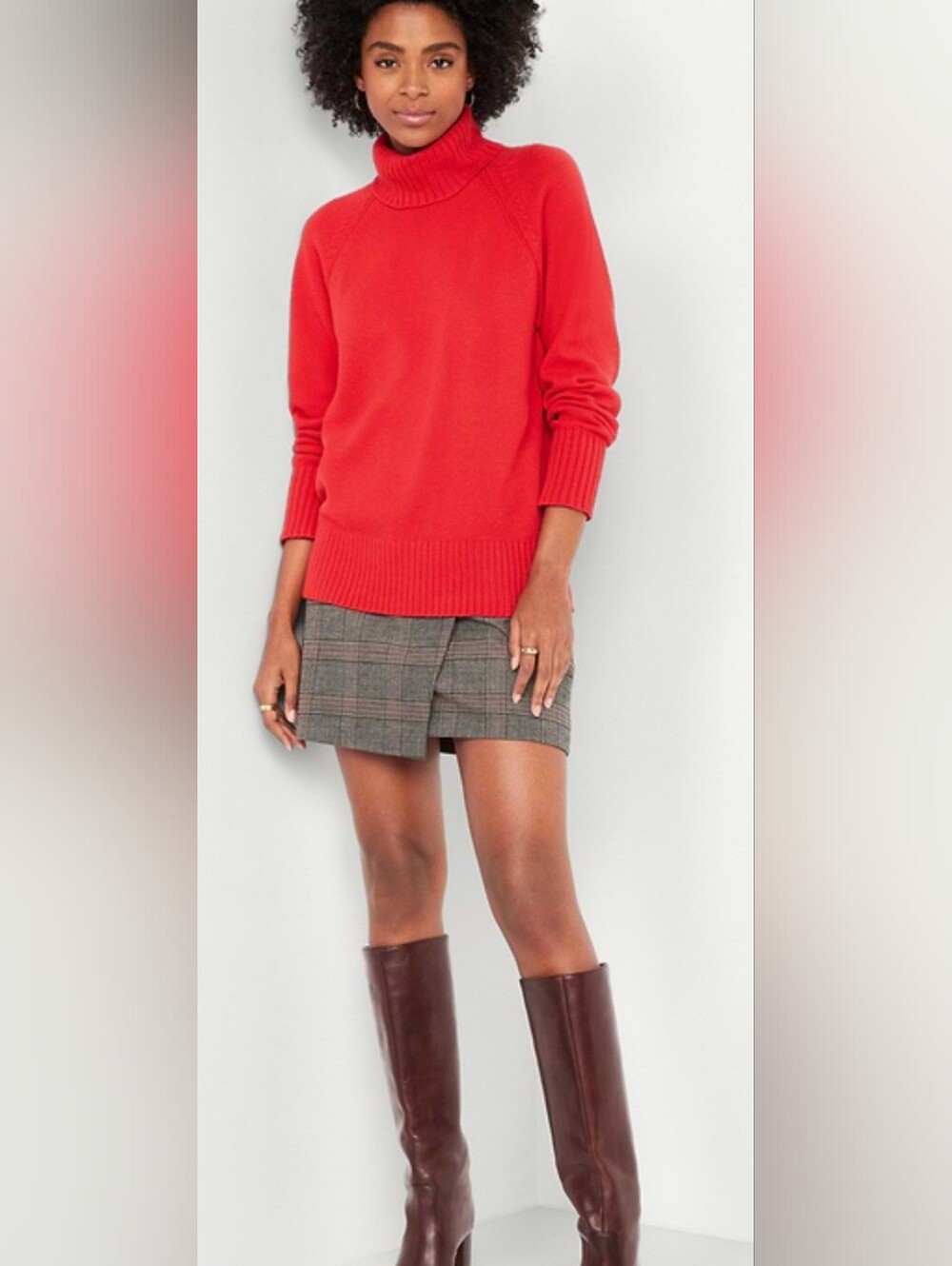 Old Navy SoSoft Like Cashmere Women's Red Turtleneck Sweater NWT